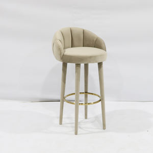 Элитный барный стул с подлокотниками из бархата и нержавеющей стали для мероприятий и свадеб - Product Image 4