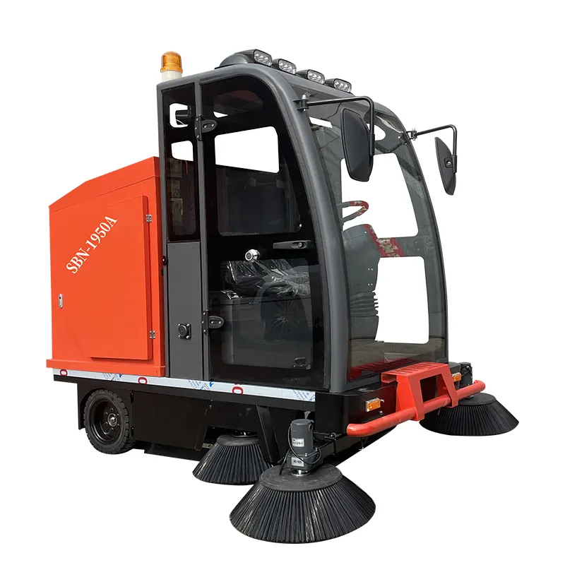 SBN-1950A Full Enclosed Cab Floor Cleaning Sweeper Scrubber Machine Sweeper China Manufacturer Factory