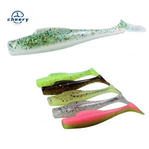 เหยื่อปลอมแบบนิ่ม หางรูปตัว T ขนาด 6.5 ซม. น้ำหนัก 2.3 กรัม ทำจากพลาสติก TPR จำนวน 6 ชิ้น สำหรับตกปลาคาร์พ ปลาทะเล ปลาแซลมอน - Product Image 1