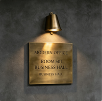 Plaques de porte en laiton personnalisées OEM ODM avec texte et logo gravés