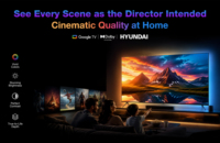 Téléviseur intelligent QLED HYUNDAI 55 pouces 4K UHD sans cadre Android 14 60Hz 85% NTSC Dolby Vision Commande vocale