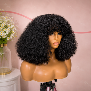 Perruque Lace Front 13*4 en Cheveux Humains Bruts Brésiliens Bouclés, Densité 200%, <span class=keywords><strong>Prix</strong></span> Usine, Vente Directe, Super Double Drawn, Pixie Bouclé - Product Image 2