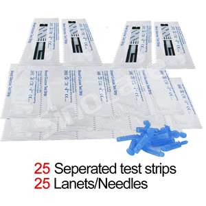 <span class=keywords><strong>Bandelettes</strong></span> de test de glycémie Sinocare CE/ISO, lecteur de glycémie, 25 <span class=keywords><strong>bandelettes</strong></span> de test - Product Image 2