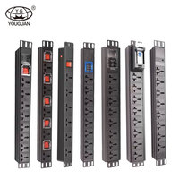 Multiprise universelle PDU pour rack de serveur - 250V 16A 1U, montage en rack, compteur numérique, protection contre les surtensions/surcharges, certifiée CE, garantie 3 ans