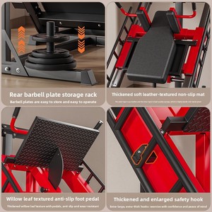 <span class=keywords><strong>Appareil</strong></span> d'entraînement des <span class=keywords><strong>jambes</strong></span> multifonctionnel, pédale inversée et hack squat tout-en-un, machine de fitness à domicile - Product Image 2