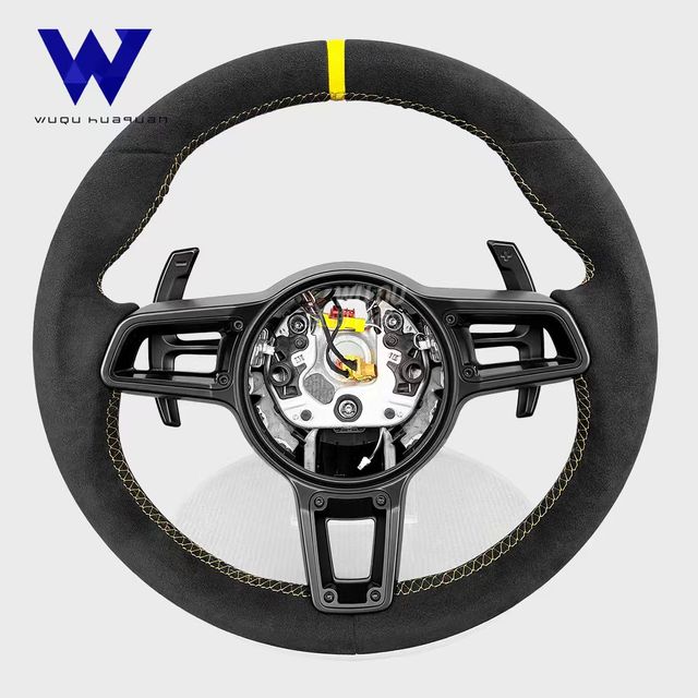 Suede Steering Wheel Suitable for Porsche Personalized Customization, Compatible with Panamera Cayenne Cayman 718 911
