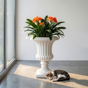 Pots et jardinières extra-larges <span class=keywords><strong>en</strong></span> résine de fibre de verre pour décoration extérieure et intérieure, jardin, maison, plantes, fleurs LWY2003-<span class=keywords><strong>XXL</strong></span> - Product Image 2