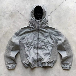 Custom Camouflage Windbreaker Hoodie <strong>Men</strong> Nylon Zip-Up Vintage Washed <strong>Lightweight</strong> Windproof Waterproof Climbing <strong>Jacket</strong> - Product Image 4