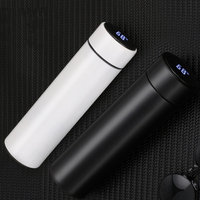 Thermos intelligent numérique 500 ml avec affichage de la température LED, bouteille d'eau en acier inoxydable, bouteille d'eau personnalisable