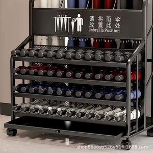 Soporte para Sombrillas Comercial Resistente, de Acero Inoxidable con 36 Orificios y Bandeja Recolectora de Agua para Vestíbulo, Oficina, Entrada de Hotel - Product Image 1