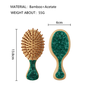 Nuova Spazzola per Capelli in Acetato Jinhe, Pettine Antistatico in Bambù e Legno, Piccolo Pettine Portatile, Bestseller Transfrontaliero - Product Image 6