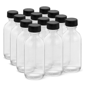 Bouteilles en verre rondes de Boston vides de 60 ml, 120 ml, 2 oz, 4 oz, pour voyage, whisky, vin, huile, jus, shots de gingembre, <span class=keywords><strong>mini</strong></span>-bouteilles avec bouchon à vis - Product Image 5
