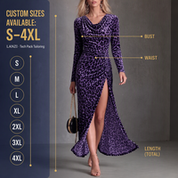 Robe longue moulante sexy en velours peluche à col drapé motif léopard pour l'automne, avec fronces latérales et coupe ajustée, fabrication OEM ODM pour marque privée