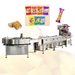 ORME Horizontal Form Fill Seal Automatic Sachet Cotton Candy Lollipop Pack Wrapping Food Bar Machine