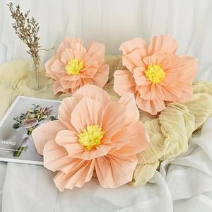 10 Buah Bunga Kertas 3D Buatan Tangan Gaya Romantis, Dekorasi Dinding, Latar Belakang Bunga, Pernikahan, Bridal Shower, Pesta Ulang Tahun - Product Image 4