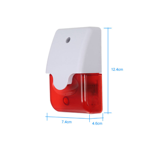 Mini sistema de alarma de seguridad duradero con cable DC 12V sirena estroboscópica intermitente luz roja Sensor de movimiento 10m rango de detección Material ABS - Product Image 5