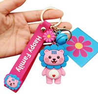 Porte-clés en silicone personnalisé de haute qualité, sans minimum de commande, en caoutchouc souple 3D, en PVC, pour la promotion, porte-clés NFC