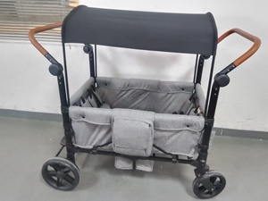 2025 extérieur luxe 4 places <span class=keywords><strong>poussette</strong></span> Wagon enfants bébé voyage Camping pliant Wagon <span class=keywords><strong>poussette</strong></span> avec auvent - Product Image 5