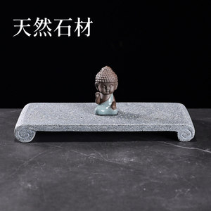 Kung Fu Tea Tray Stone Flat Dry Brewing Stand New Chinese Style Retro Heat Resistant Tea Set Afternoon Tea - Product Image 3
