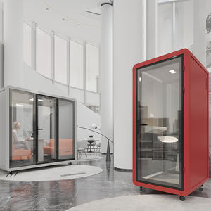 ตู้โทรศัพท์เดี่ยวมีความเป็นส่วนตัวสูงกระจกอาร์กอนสองชั้น<span class=keywords><strong>ฉนวน</strong></span><span class=keywords><strong>กัน</strong></span><span class=keywords><strong>เสียง</strong></span>ที่เหนือกว่าผู้ขายที่ดีที่สุดในยุโรปและสหรัฐอเมริกา - Product Image 5