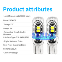 Ampoule LED Canbus W5W 2835 194 168 pour voiture, lampe de lecture intérieure, feu de position clignotant T10, éclairage de plaque d'immatriculation et de dôme