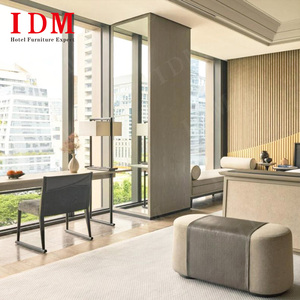 IDM Juego de dormitorio tamaño king ecológico de roble macizo de lujo moderno personalizado para Hoteles de 5 estrellas - Product Image 3