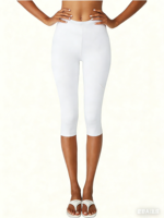 Lot de 2 leggings capri taille haute pour femmes grandes tailles - Pantalons de yoga extensibles à effet ventre plat, longueur 3/4, pour l'entraînement