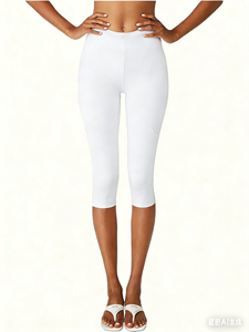 เลกกิ้งคาปรีเอวสูงแพ็ค 2 ชิ้นสำหรับผู้หญิงไซส์ใหญ่ - กางเกงโยคะแบบยืดได้ ควบคุมหน้าท้อง ความยาว 3/4 สำหรับออกกำลังกาย - Product Image 6