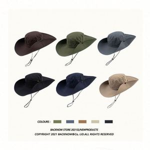 Sombrero de Pesca de Secado Rápido para Verano, Impermeable, con Protección Solar, para Hombre, con Cordón - Product Image 1