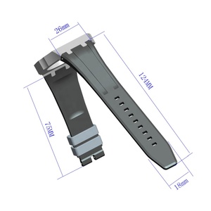 Bracelet de montre en silicone de haute qualité, coloré et spécial, adapté à notre boîtier, style 26 mm - Product Image 2