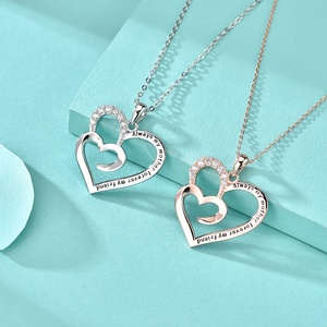 GP121 Sempre Mia Madre Per Sempre Mia Amica Ciondolo a Cuore per Collana <span class=keywords><strong>Gioielli</strong></span> Speciali per Donne Regali per la Festa della Mamma - Product Image 3
