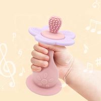 Nouveau design Jouets de dentition en silicone Hochet Anneau de dentition Ventouses Sans BPA Anneau de dentition pour bébé en silicone