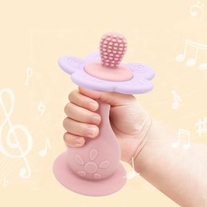 Nouveau design Jouets de dentition en silicone Hochet Anneau de dentition Ventouses Sans BPA Anneau de dentition pour bébé en silicone - Product Image 2