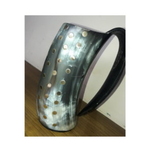 Cốc Bia Sừng Tự Nhiên 100% Thủ Công Hoàn Thiện Cao Đòi Hỏi Cao Cốc Sừng Viking Cốc Uống Nước Dùng Để Uống Bia - Product Image 5