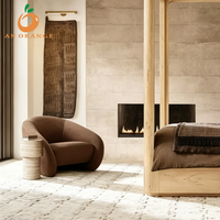 Neu eingetroffen: Luxuriöses Ledersofa-Set mit Wasserfall-Sitz, Einzelsessel und weichen Komfortkissen für Wohnzimmermöbel in Apartments