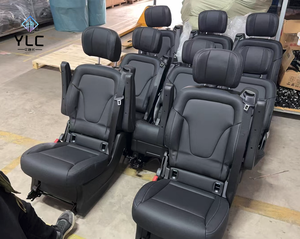 StRoux Organizer Protezione Sedile Posteriore Auto per Mercedes Benz V Class V220d V250d V300d L, Kick Mats con Tavolino Pieghevole Impermeabile con Borsa Portaoggetti Multifunzionale Accessori