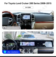 Autoradio Android tout-en-un à triple écran avec CarPlay et Android Auto intégrés pour Toyota Land Cruiser 200 LC200 2008-2022