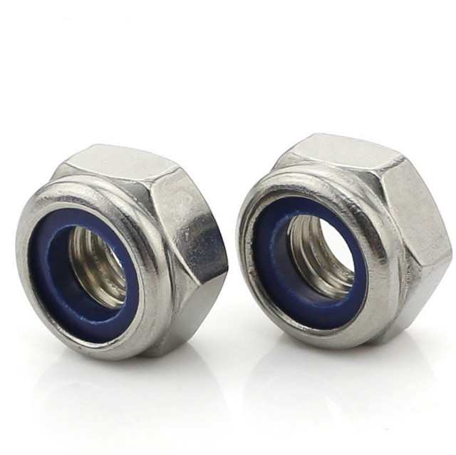 M3-M24 DIN 985 Stainless Steel 304 Nylock Nut Nylon Insert Hex Locking Nut