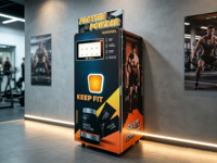 Distributeur automatique de protéines en poudre pour salle de sport et fitness