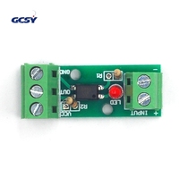 Módulo de Aislamiento Optoacoplado de 1 Canal PC817 EL817 3V-5V 12V 24V, Aislador Fotoeléctrico con Soporte de Riel para PLC, Motor y Placa de Control