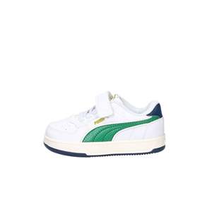 Scarpe da ginnastica Puma per bambini, bianche e verdi, con chiusura a strappo, casual - Product Image 1
