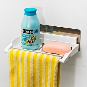 Cuarto de baño de plástico toalla titular de jabón montado en la pared jabón plato Rack Multi-funcional de almacenamiento, estan - Product Image 5