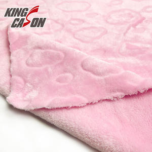 Kingcason Guarented qualità colorato Premium eco-friendly certificato OEKO-TEX goffrato tessuto in pile di flanella laterale per indumenti - Product Image 2