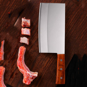 Chinese-style cleaver, sharpened for home use, kitchen, chef, <b>bone</b>-chopping, meat-cutting, slicing, professional chopping and - Product Image 1