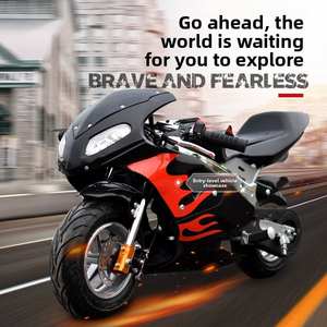 49cc 2-Takt Mini Pocket Bike, Benzinbetriebenes Kindermotorrad mit Leichtstart-System für Outdoor-Rennen, Garten-Spaß & Strandspielzeug - Product Image 4