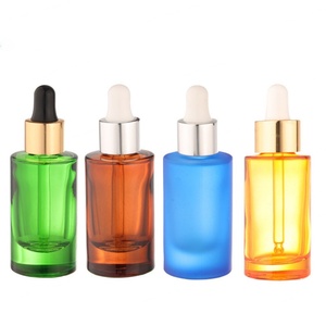 High Quality Frosted Cylinder Customized Essential Oil Serum Cosmetic 1oz Pink Glass <b>Dropper</b> <b>Bottle</b> 30ml with Paper Box - Product Image 4