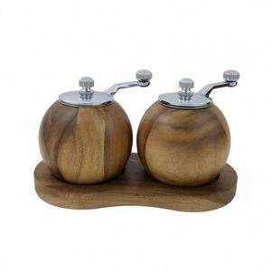 Molinillo de Pimienta de Madera Ecológico, Manual, con Núcleo de Cerámica, Mini, Multiusos, para Sal y Pimienta, para Barbacoa, con Enchufe UK, de Melamina - Product Image 1