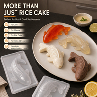Gâteau commercial cuisson gros poisson forme pâtisserie outil plastique PP moule qui n'est pas déformable et collant