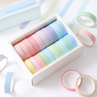 Ensemble de rubans Washi, rubans Washi colorés et de couleur unie pour autocollants décoratifs de scrapbooking, journalisation, bricolage, décoration