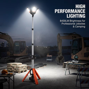 <span class=keywords><strong>Projecteur</strong></span> <span class=keywords><strong>LED</strong></span> portable 18V alimenté par batterie, forme florale, éclairage de grande surface pour utilisation en extérieur - Product Image 2